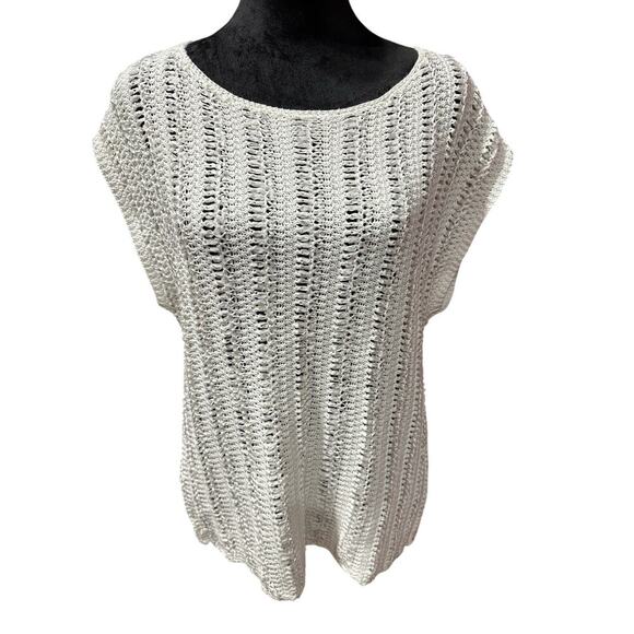 Lauren by Ralph Lauren Tops - Lauren Ralph Lauren Women’s Open Knit Sweater White L minimalist classy
Beach